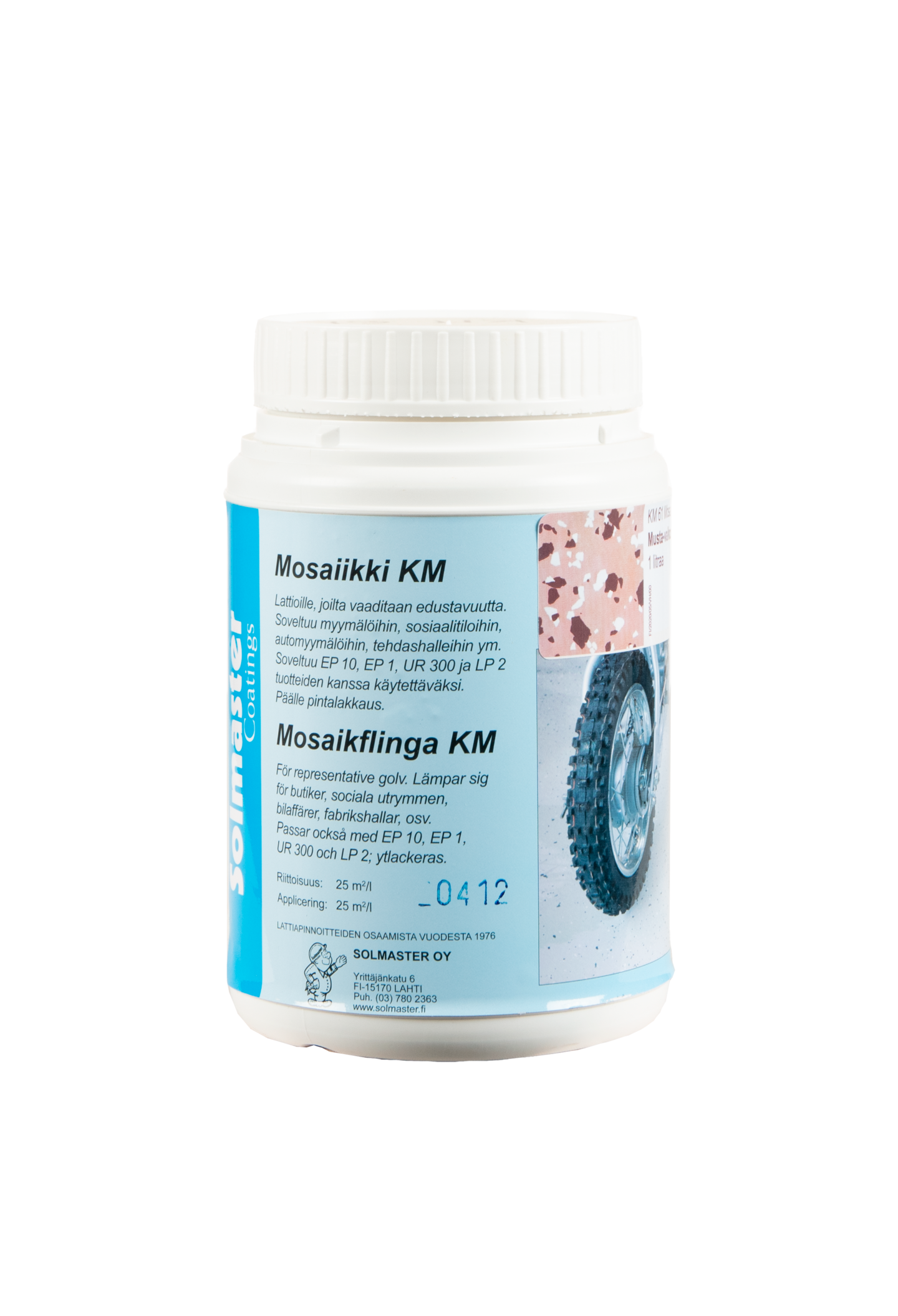 Mosaiikkihiutale Solmaster KM 61 1l musta-valkoinen